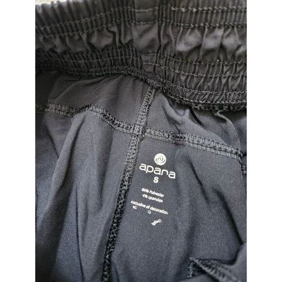 Apana High Rise Joggers Elastic Waist Cargo Pockets Lightweight Womens Sz S EUC - Picture 5 of 9